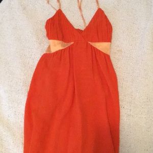 Bebe orange dress, WORN ONCE!